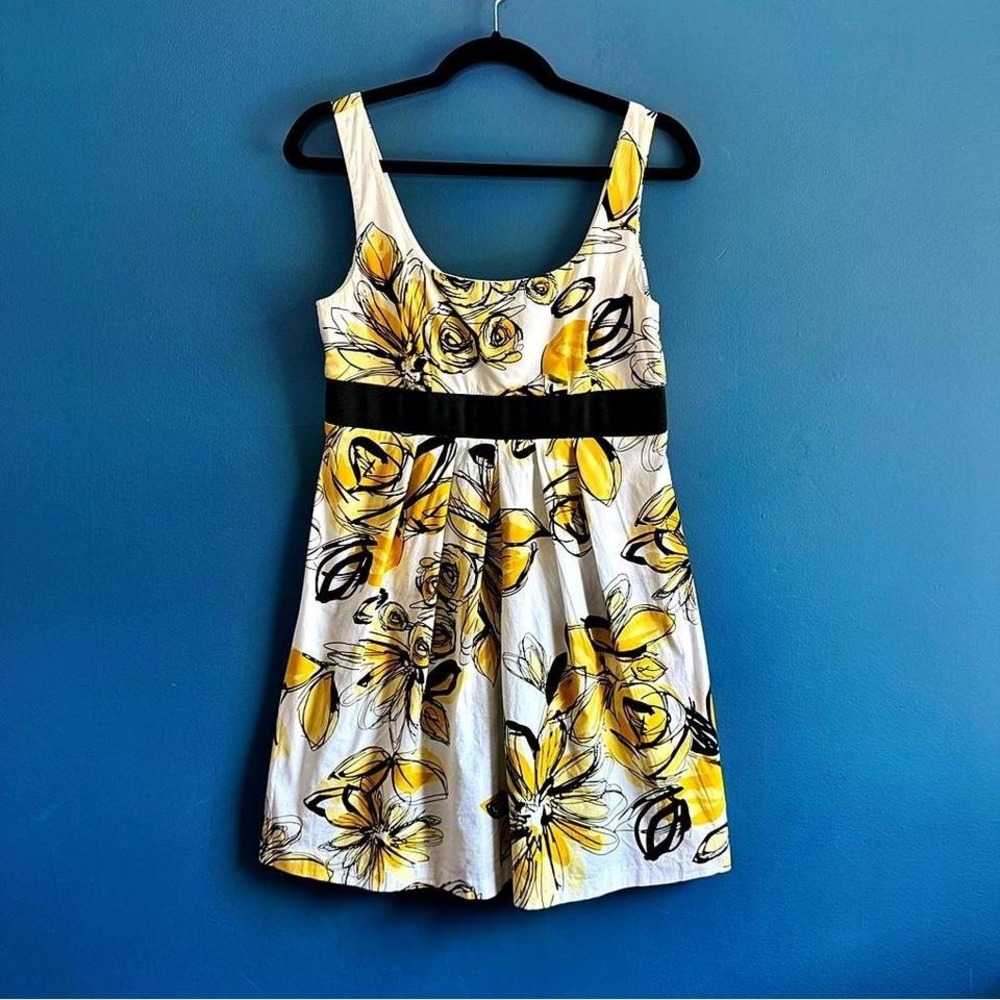 Y2K Floral Dress Junior's Size 9 Yellow White BCX‎ Mini Preppy Summer Spring